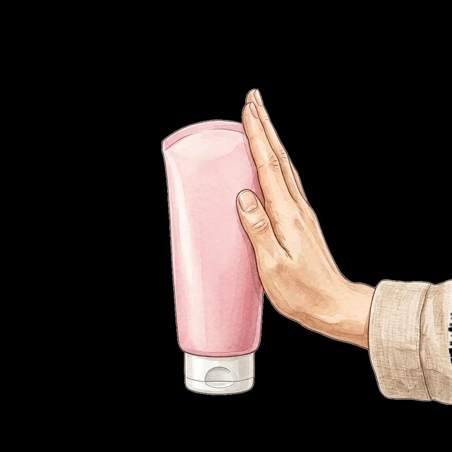 린스를 쓰지 않는다는 그림